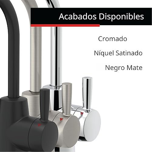 Miniatura 5 de InSinkErator HOT250 - Sistema dispensador instantáneo de agua caliente, grifo de una sola manija en níquel satinado con tanque de acero inoxidable