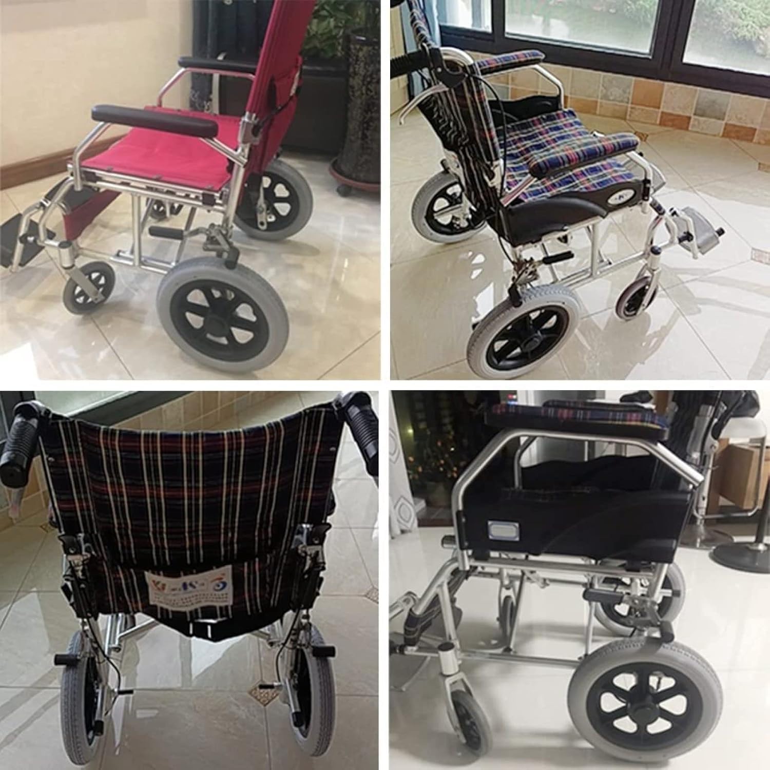 Ruedas de Repuesto para Silla de Ruedas Macizas de 12″/300 Mm, Rueda de Repuesto No Neumática para Silla de Ruedas Manual, Ruedas para Silla de Ruedas de 12 1/2 X 2 1/4,negro,30 Cm (12 Pulgadas)