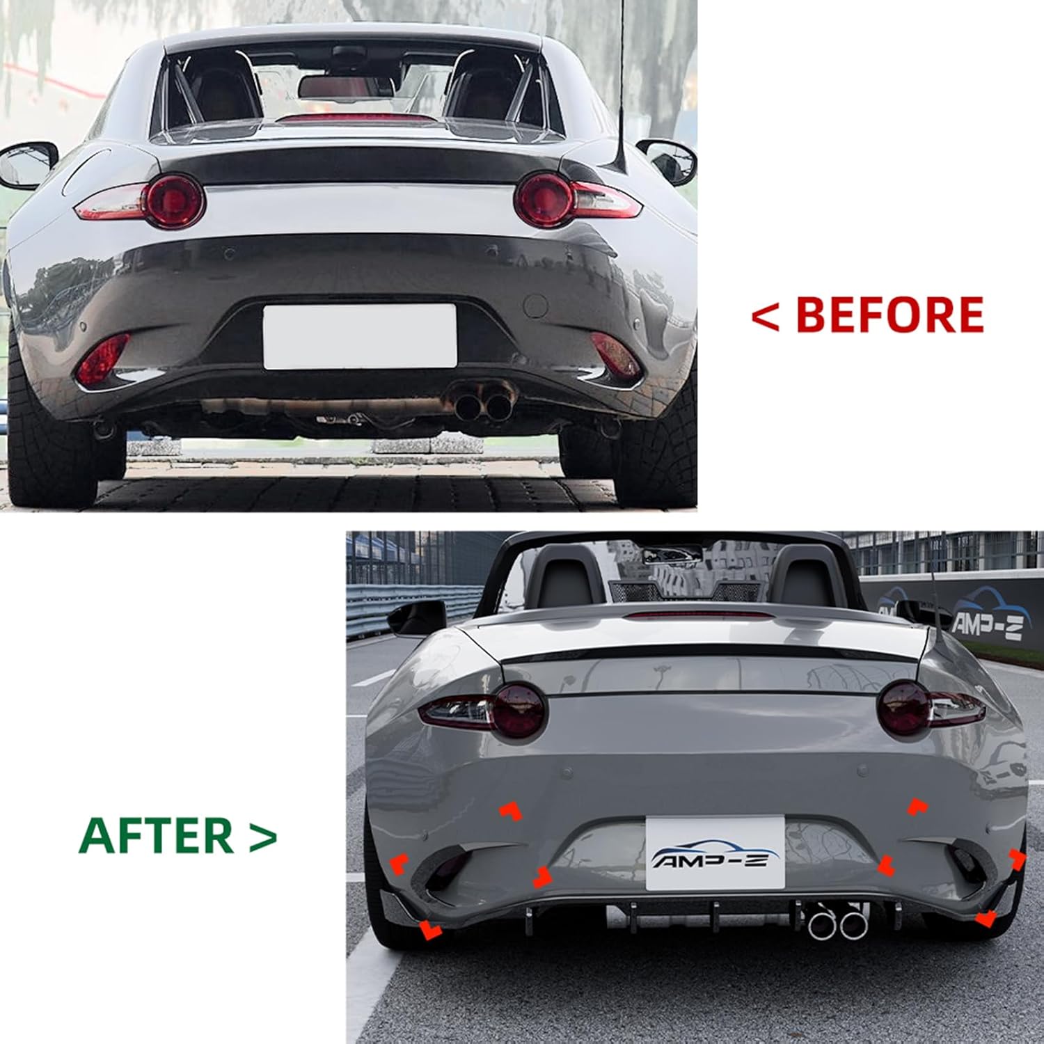 Car Rear Bumper Side Air Vent Trim Cover For Mazda MX-5 Miata ND 2016-2025
