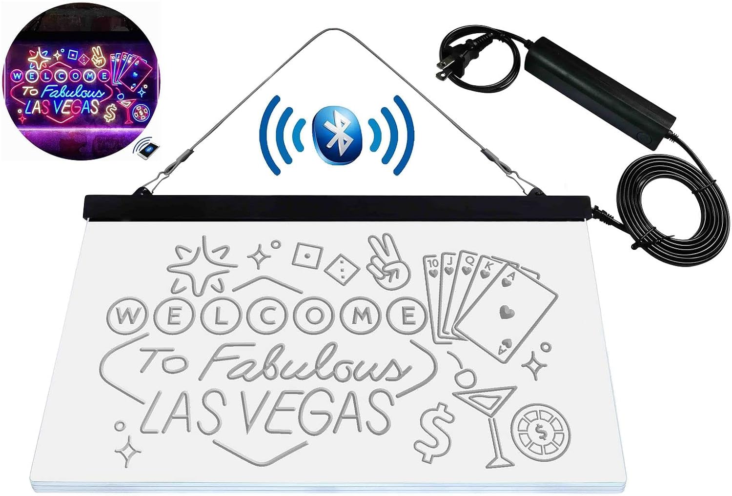 ADVPRO Welcome to Las Vegas Casino Beer Bar Tri-color Led Neon Sign Red & Blue & Yellow 13 x 8.7 Inches st9s32-i3078-rby