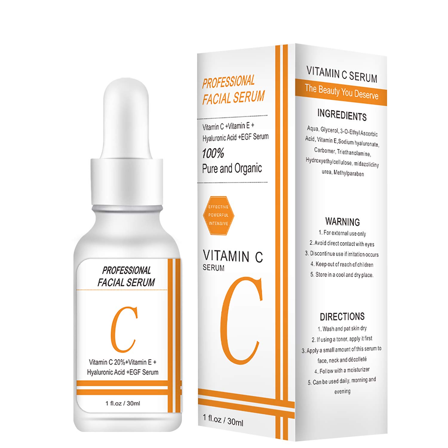 vitamin c serum with hyaluronic acid for face and eyes