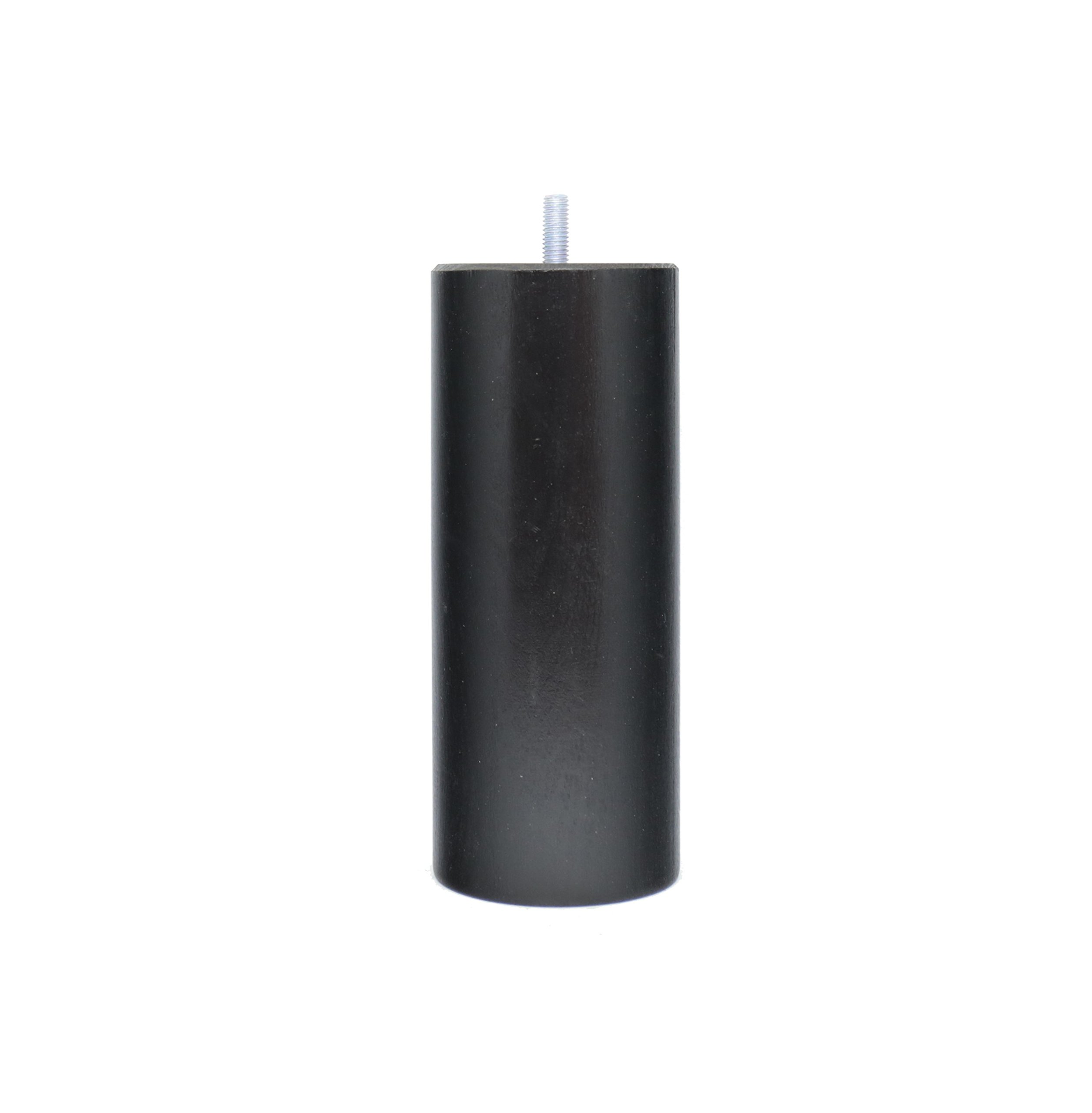 La Fabrique de Pieds – Set of 4 Wooden Bed Legs, Cylinder, Wood, lacquered black, 17 x 7 x 7 cm