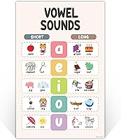 Vista 2 de Decorably 15 pósteres fonéticos bohemios para aula, 11 x 17 pulgadas, laminados mate, decoraciones educativas de clase ESL, pasillos escolares