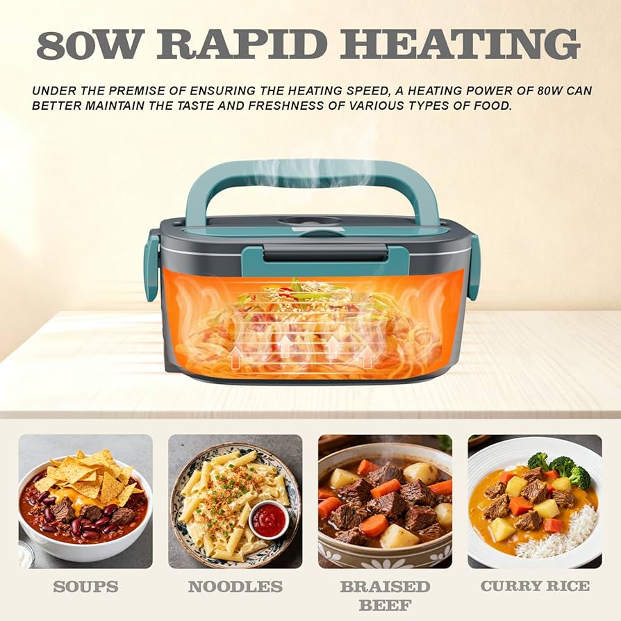 Electric Lunch SPOOL High Bone Muscle他CD Amazon.com: Buddew Electric Heated Lunch Box for Adults - 80W Fast