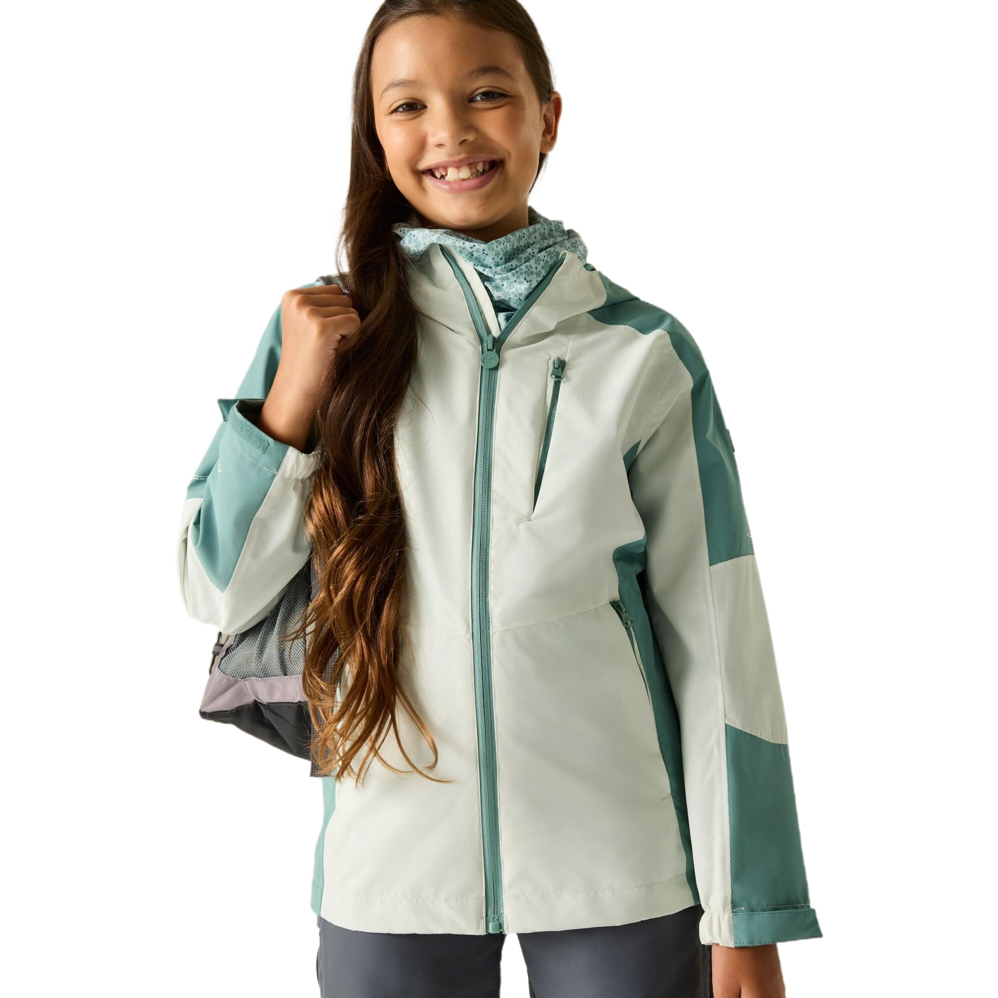 Regatta Junior Calderdale Iii Waterproof Shell Ivymossomist Size 11-12 Year