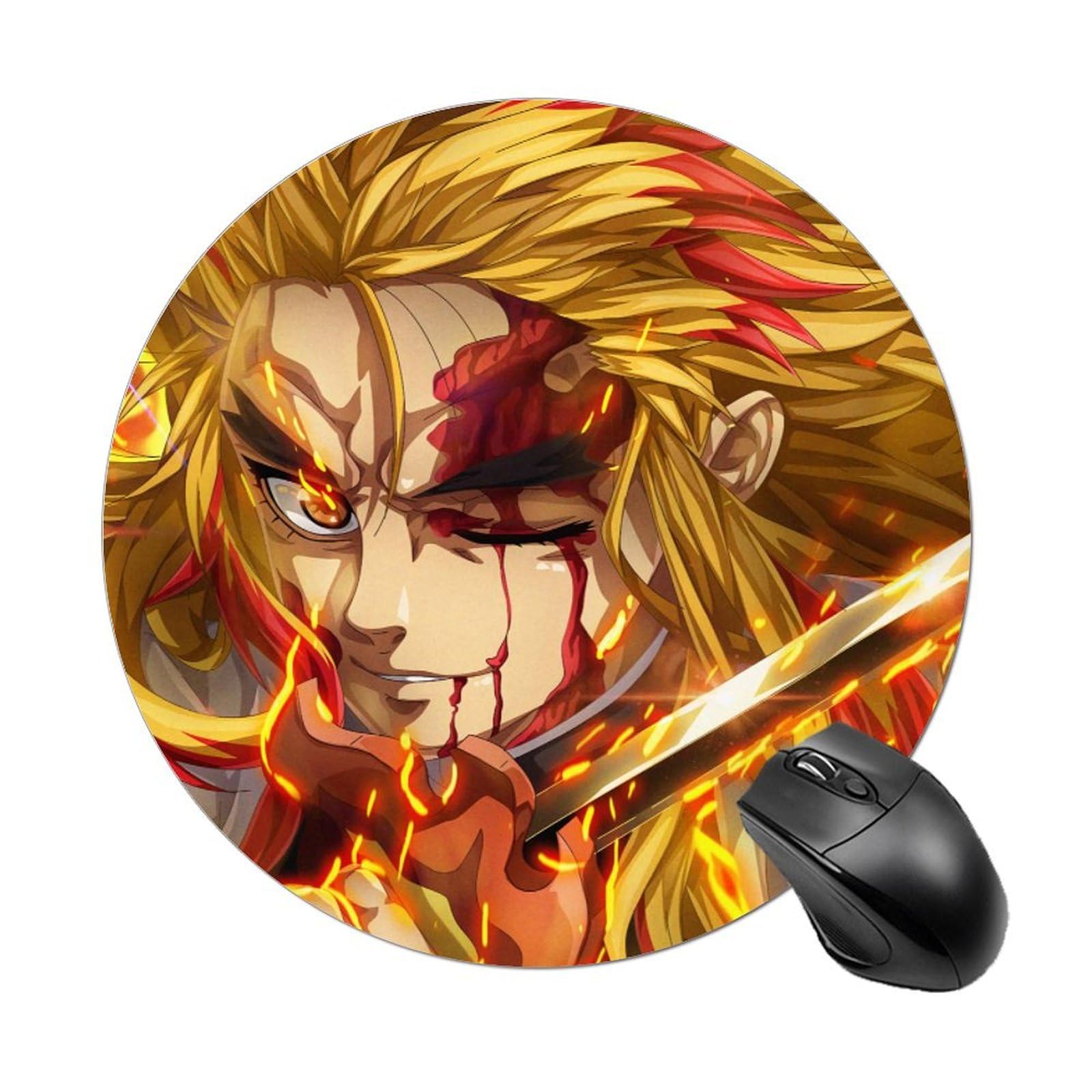 Amazon.co.jp: マウスパッド 鬼滅の刃 炎柱 煉獄杏寿郎 ゲーミング