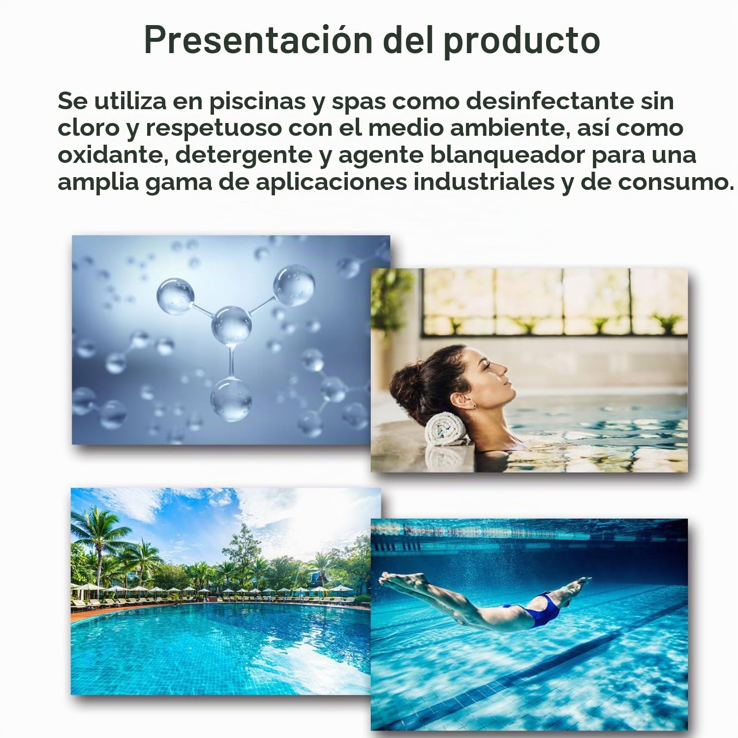 Tiras de Prueba de Oxígeno Activo para Piscina y Spa – 50 Unidades, 0–25 mg/L, Análisis Rápido y Preciso de Ozono, Sin Cloro, Resultado en 30s