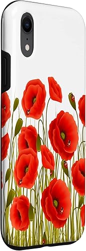 Miniatura 3 de iPhone XR - Carcasa para iPhone XR con diseño de amapolas rojas