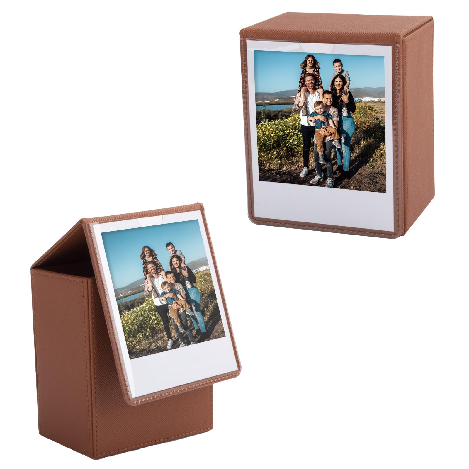HIYQIN Photo Case for Instax Wide Film, 3.5x4.25” Photo Storage Box Fits for Fujifilm Instax Wide 400/300/210/Wide EVO, Picture Holder for Polaroid