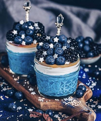 Miniatura 8 de Blue Drink Spirulina en polvo, sabor a bayas y miel, 12 onzas, mezcla de bebida azul, colorante natural para alimentos, perfecto para mezcla de