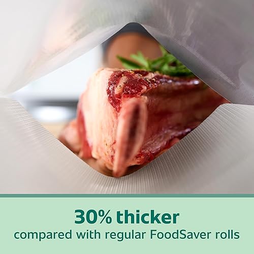 Miniatura 2 de FoodSaver Rollo de sellado al vacío resistente de 8 x 20 pies, paquete de 6, ideal para almacenamiento de alimentos y cocción al vacío