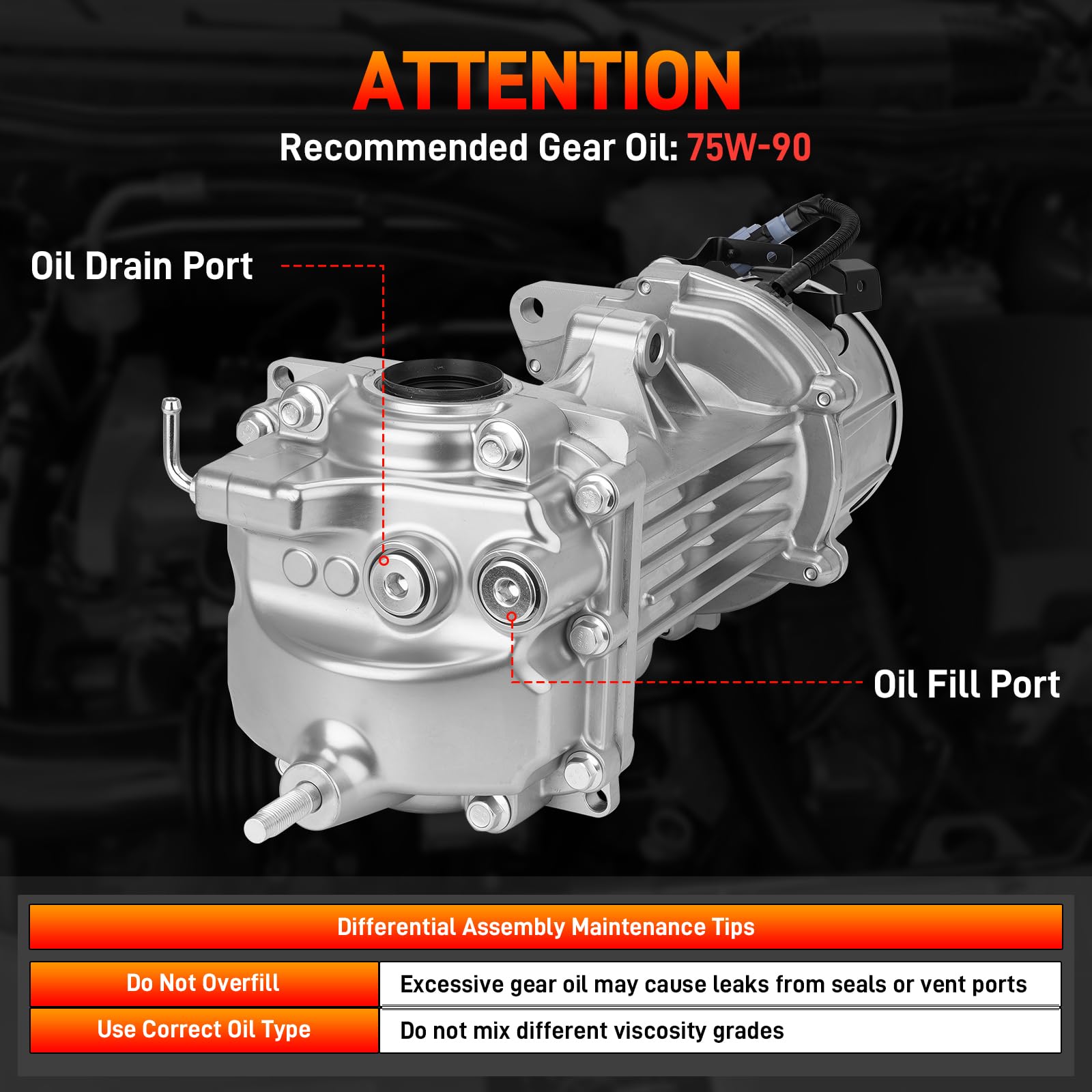 38300-4BF0A Zespół tylnego mechanizmu różnicowego, montaż napędu końcowego AWD kompatybilny z Nissan Murano 2015-2024 Rogue 2014-2019 Qashqai 2017-2020, 2,0 l 2,5 l 3,5 l, zamiennik
