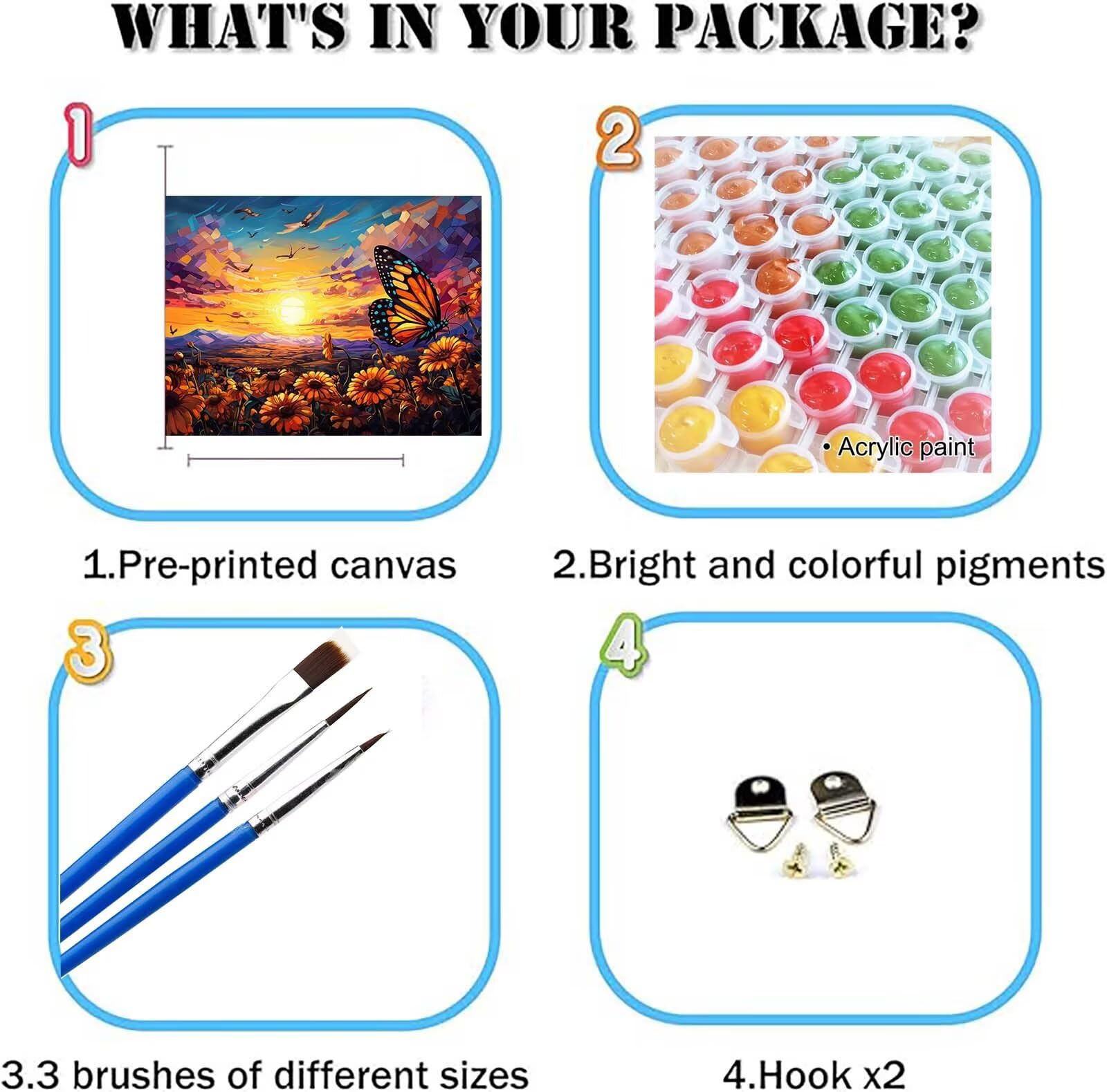 Grand Peinture par Numero Fleur Motif Coucher de soleil Peinture Numero Adulte Activite Manuelle, DIY Paint by Numéro Enfant Kit de Peinture à l'huile Toile 90x70 cm, Decoration Cadeau Femme KE-827