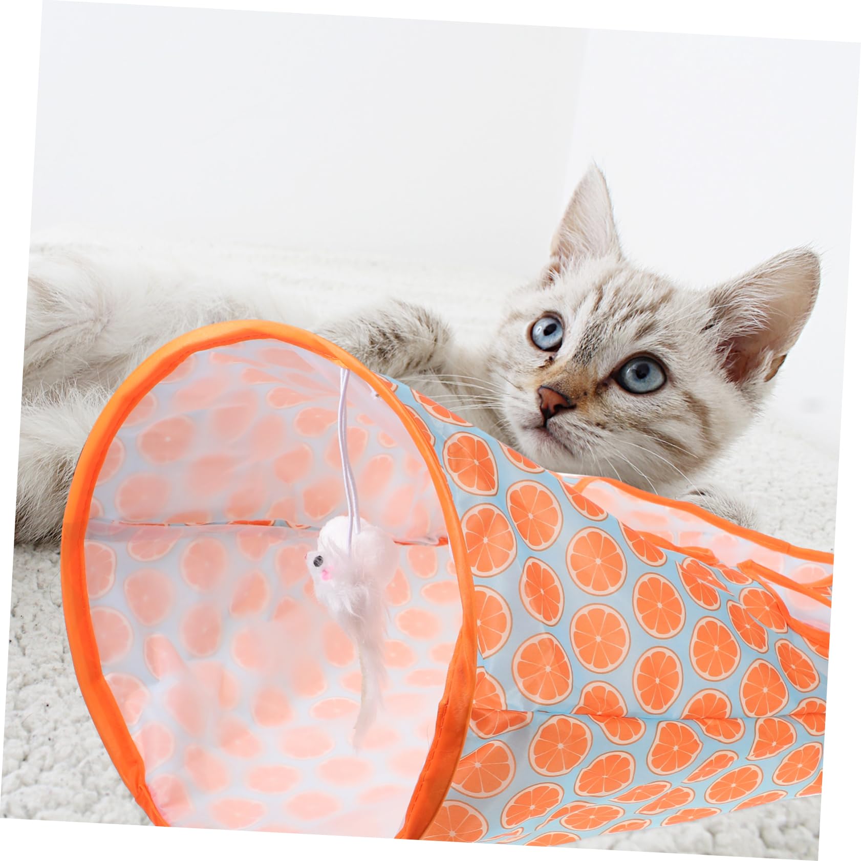 Mipcase 3pezzi Tunnel Per Gatti Con Pompon Gioco Interattivo Per Istinto Di Esplorazione Giocattolo Per Uso Ed Esterno Per Amici Con Animali Domestici Spazio Privato Sicuro e Confortevole