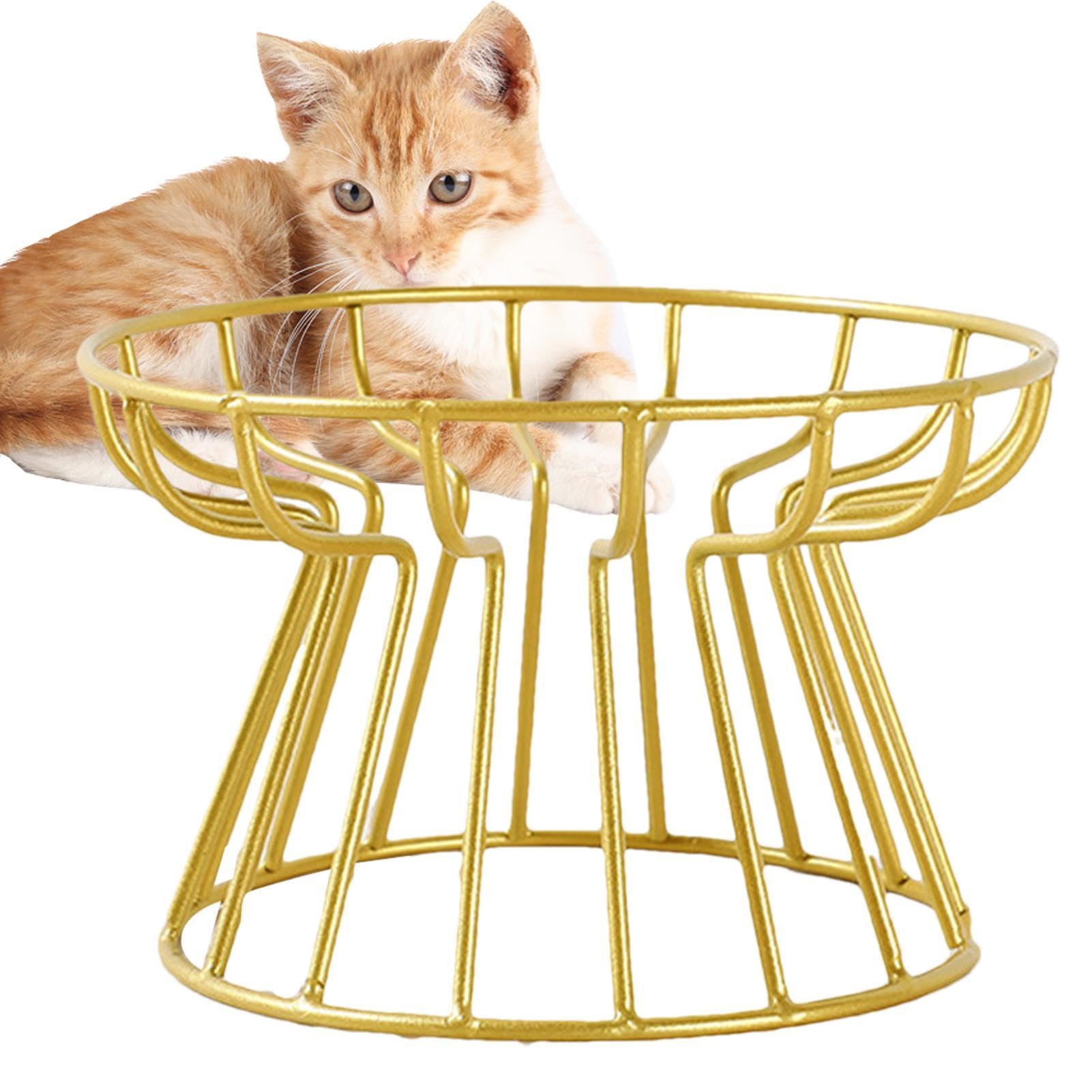 Cat Bowl,Anti Vomiting Ceramic Raised Cat Bowls - Raised Cat Dishes with Metal Stand Non-Slip And Anti-Rust, for Indoor Cats And Small Dog