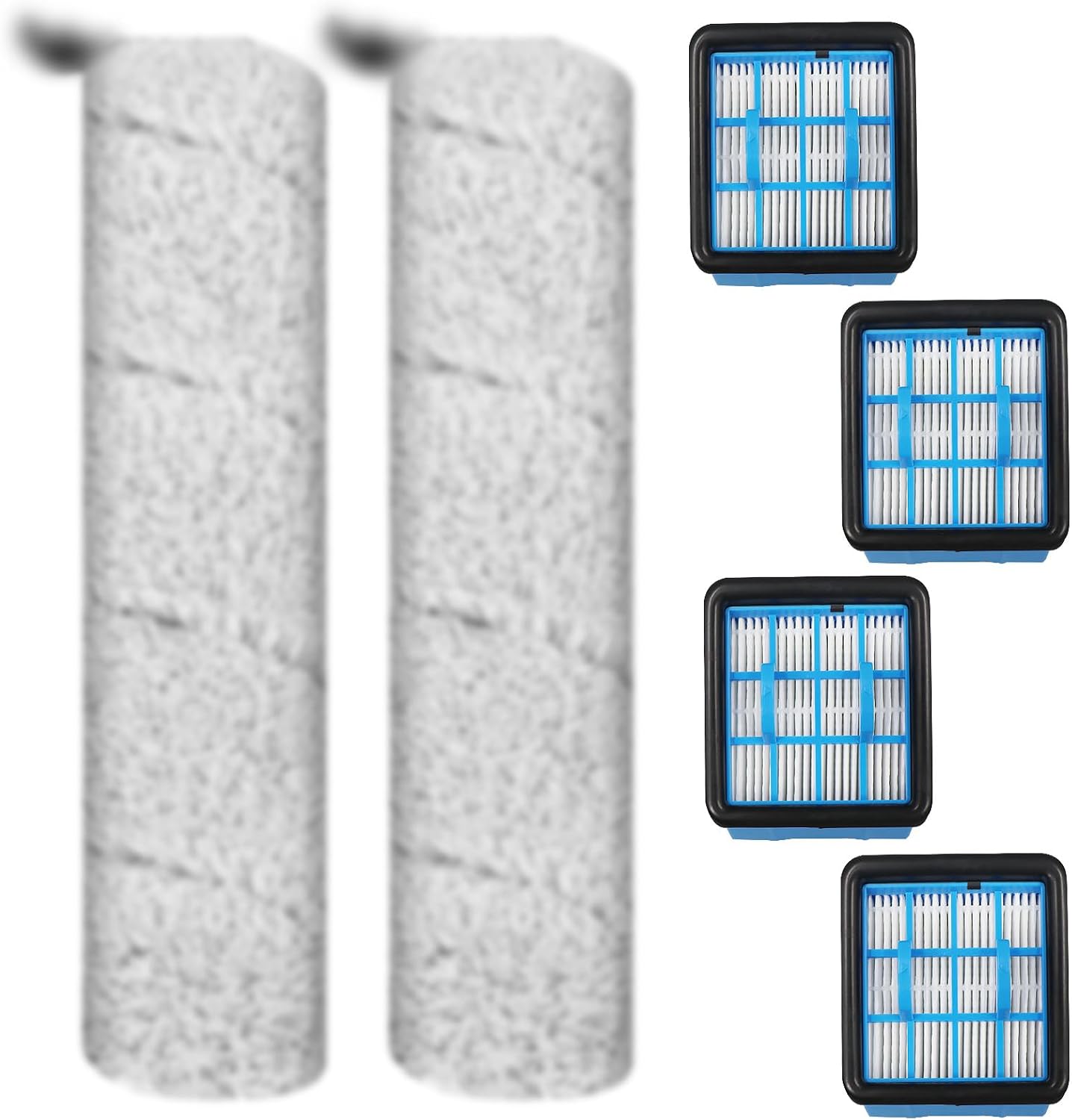 Replacement Brush Roll and Filter for Bissell 3882 Cordless Vacuum Cleaner | Perfectly Compatible,4 Filters + 2 Brush Rollers,Easy to Install,High Efficiency Filtration,Washable,Reusable