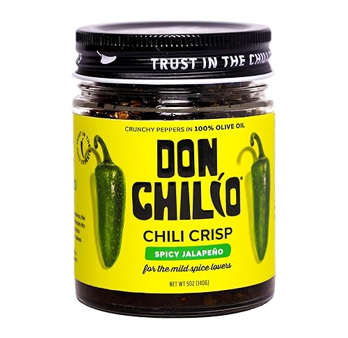 Miniatura 17 de Don Chilio Salsa picante de habanero mexicano, 5 oz. – Chiles habaneros crujientes y fritos en aceite de oliva 100% sazonado – Apto para keto