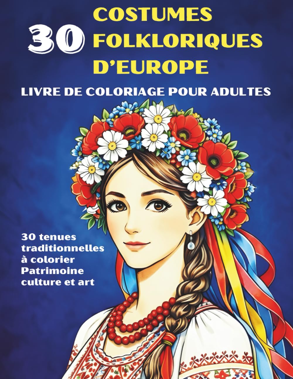 Les plus beaux costumes folkloriques d'Europe - Livre de coloriage pour adultes : 30 tenues traditionnelles à colorier | Patrimoine, culture et art européen