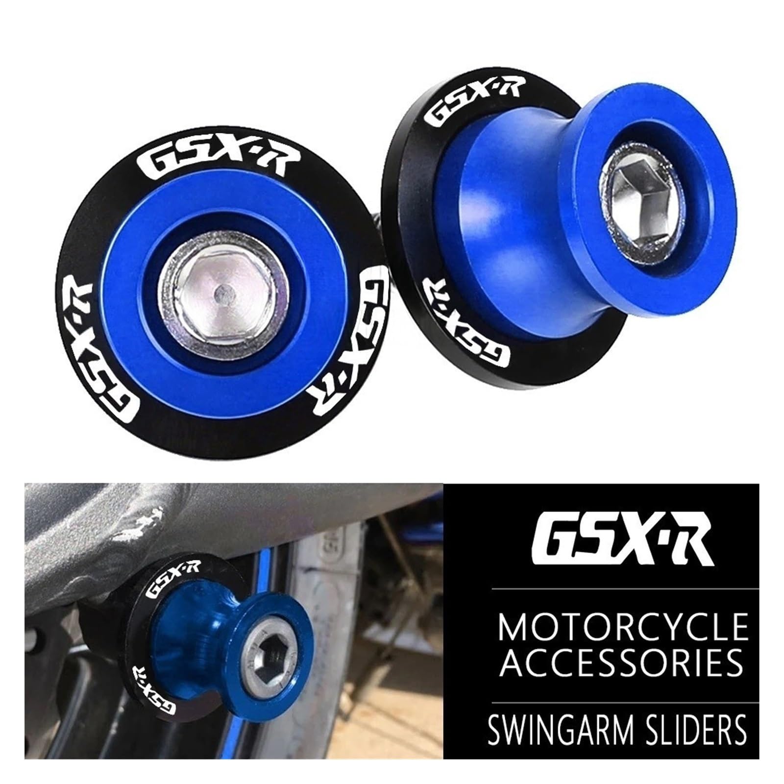 Motocykl 8MM CNC Tylny Suwak Suwak Stojący Śruby do Suzuki GSXR600 GSXR750 GSXR1000 GSXR1100 GSX-R GSXR 750 600 1000 1100 Falling Protections