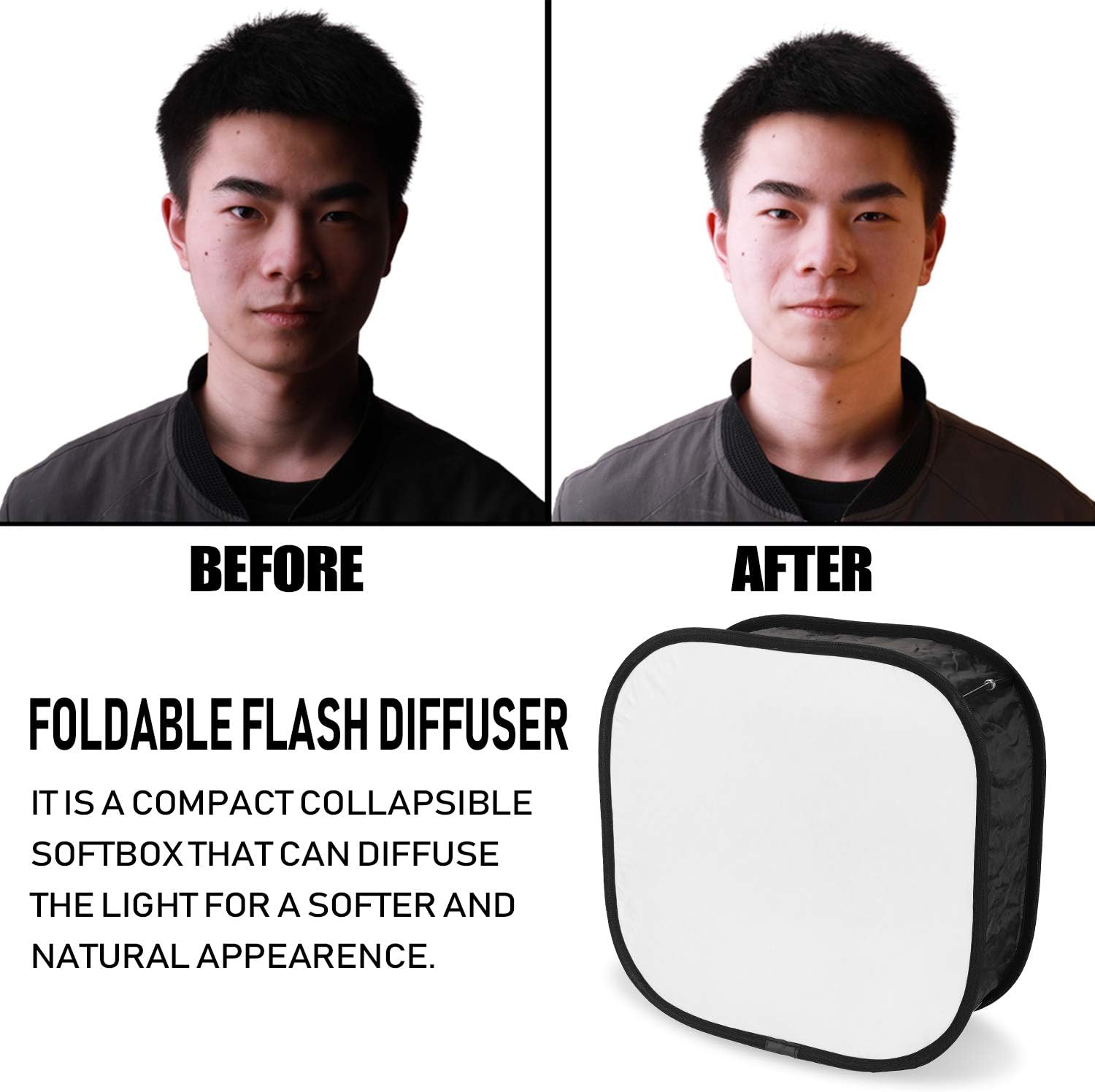 Andoer Multifunctional 410mm Mini Portable Foldable Flash Diffuser Easy-fold Design Softbox for Flash Speedlite Soft Filter