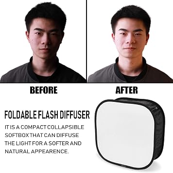 Andoer Multifunctional 410mm Mini Portable Foldable Flash Diffuser Easy-fold Design Softbox for Flash Speedlite Soft Filter