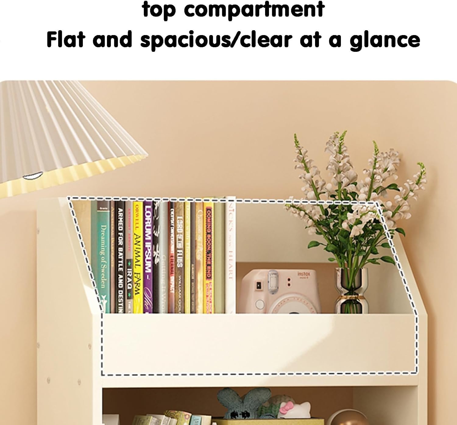Book cartMobile Bookshelf with Wheels Wood, Movable Bookshelf Storage Rack Open Utility Storage cart for Narrow Spaces,Office, Home, Living Room,B