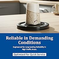 Vista 5 de San Jamar One-Size-Fits-All Ez-Fit In-Counter Cup Dispenser Fits 8-46 Oz Cups with Interchangeable Gaskets for Restaurants, Dining Halls, and Fast