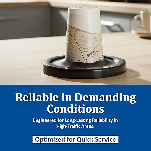 Miniatura 5 de San Jamar One-Size-Fits-All Ez-Fit In-Counter Cup Dispenser Fits 8-46 Oz Cups with Interchangeable Gaskets for Restaurants, Dining Halls, and Fast