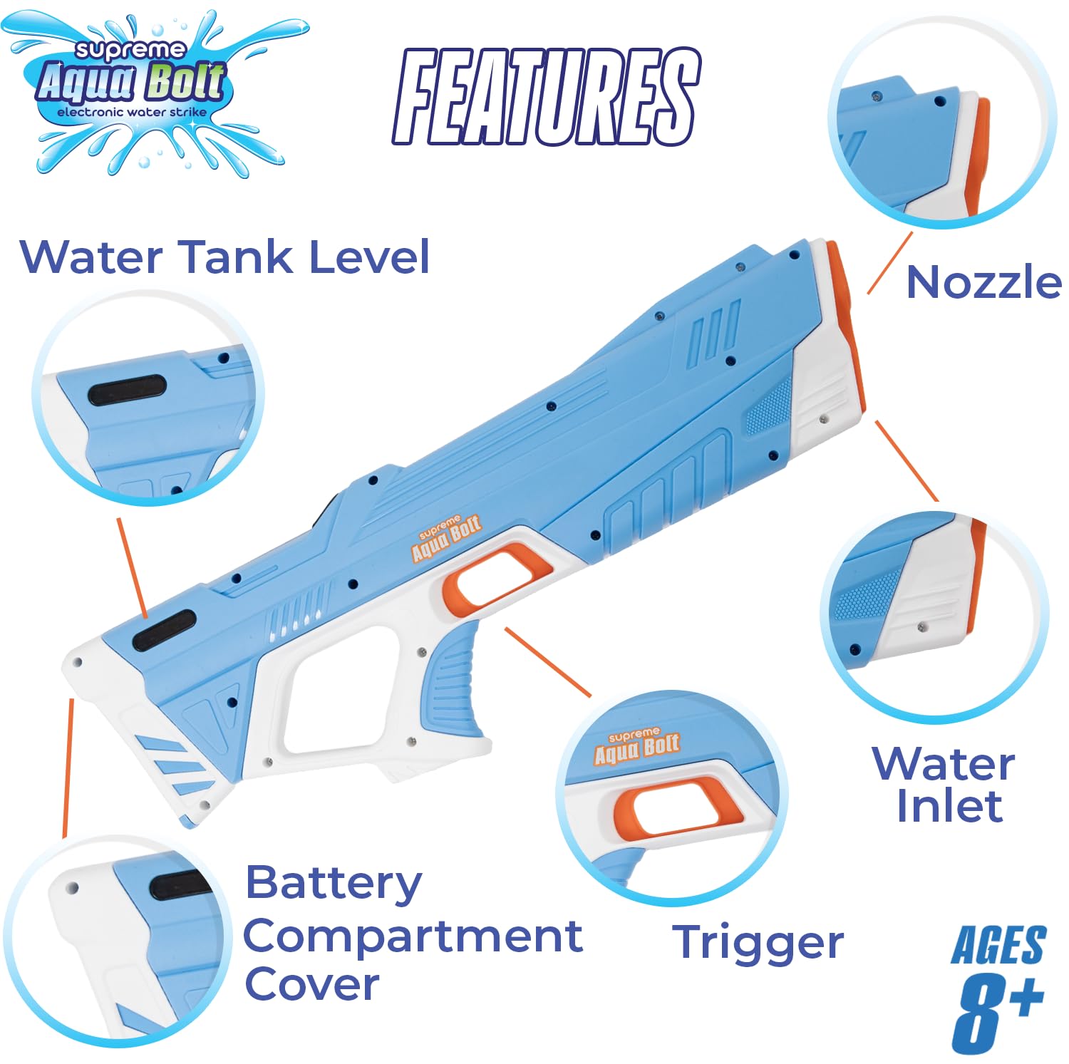 Amazon.com: Supreme Sports Aqua Bolt | Electric Water