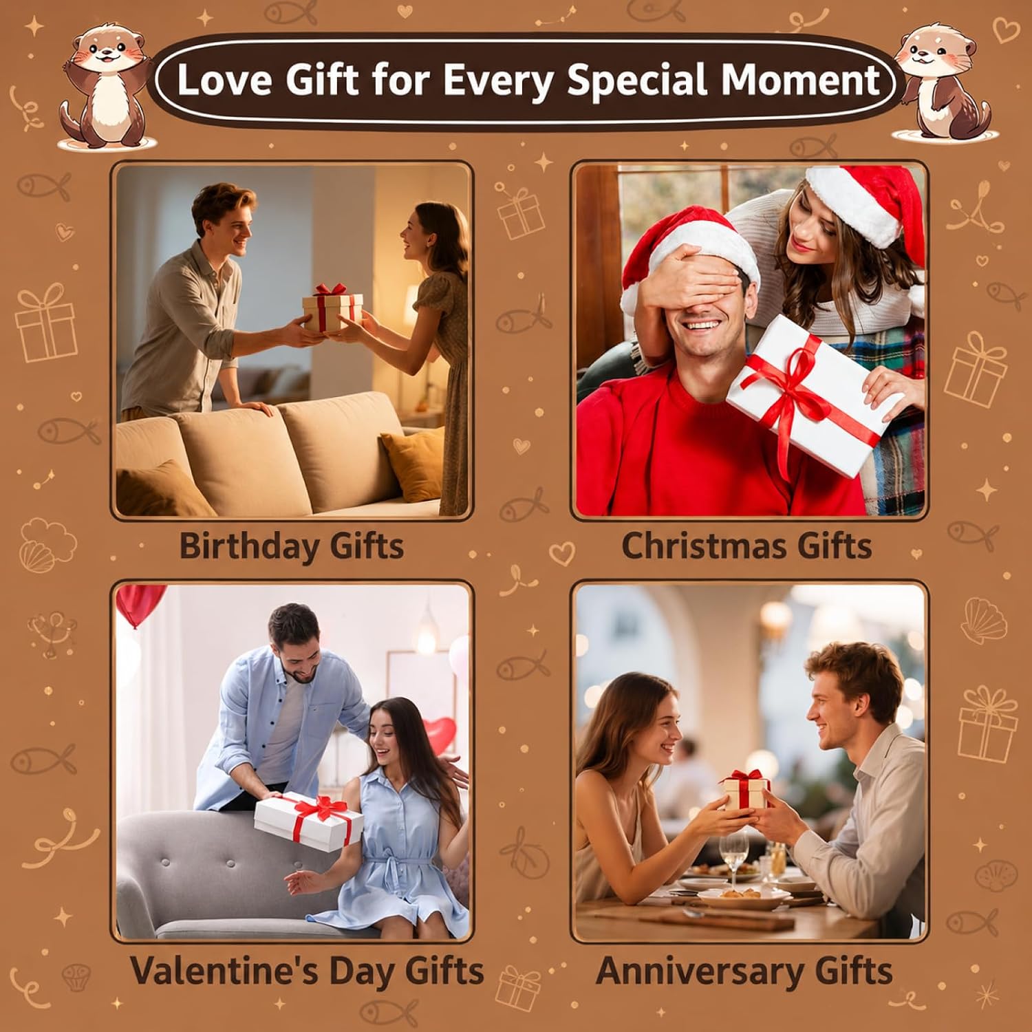 Anniversary Otter Gifts for Boyfriend Men Women Girlfriend Husband Wife