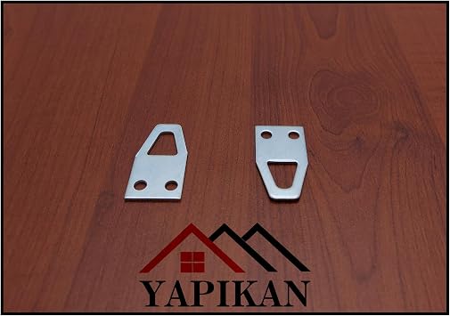 MR.BRACKET 10 ad. Tablo Kancası Düz Model - Metal Çerçeve Askısı Aparatı - Vidalı Fotoğraf Resim Asma Kancası