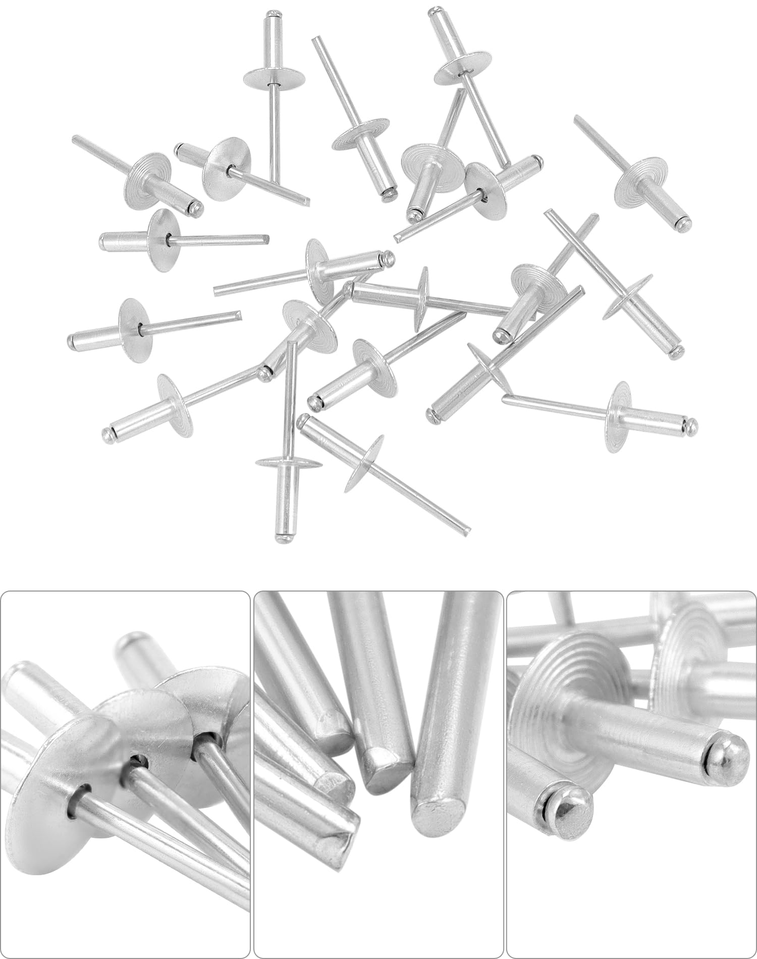 QWORK Blind Rivets - 500 Pcs, 5/8" Flange -8 QWORK Blind Rivets - 500 Pcs, 5/8" Flange -8