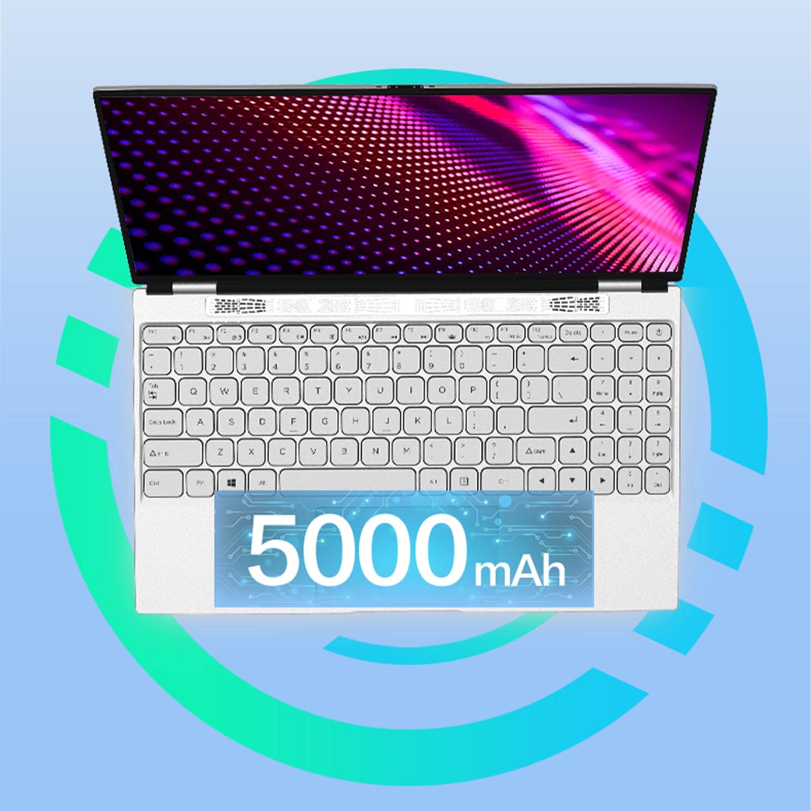 Zunate Quad Core Laptopa 15,6 Cal z 16 GB RAM DDR4 o wysokiej szerokości pasma, 180 stopni Laptopy z Autonomiczną klawiaturą numeryczną (16G+1T UE Wtyczka)