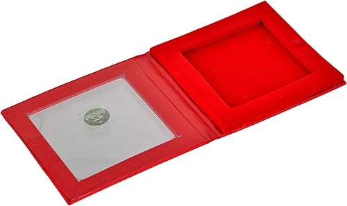 Miniatura 5 de Shree Surya Yantra - Caja de terciopelo rojo (3.0 x 3.0 x 0.0 in), color marrón