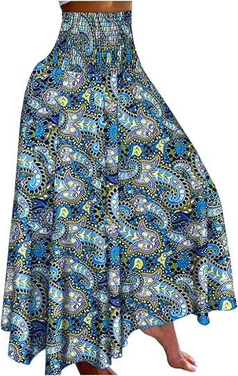 Womens Vintage Floral High Waist Wide Leg Pants Casual Loose Fit Trousers Womens Dress Leggings Pants