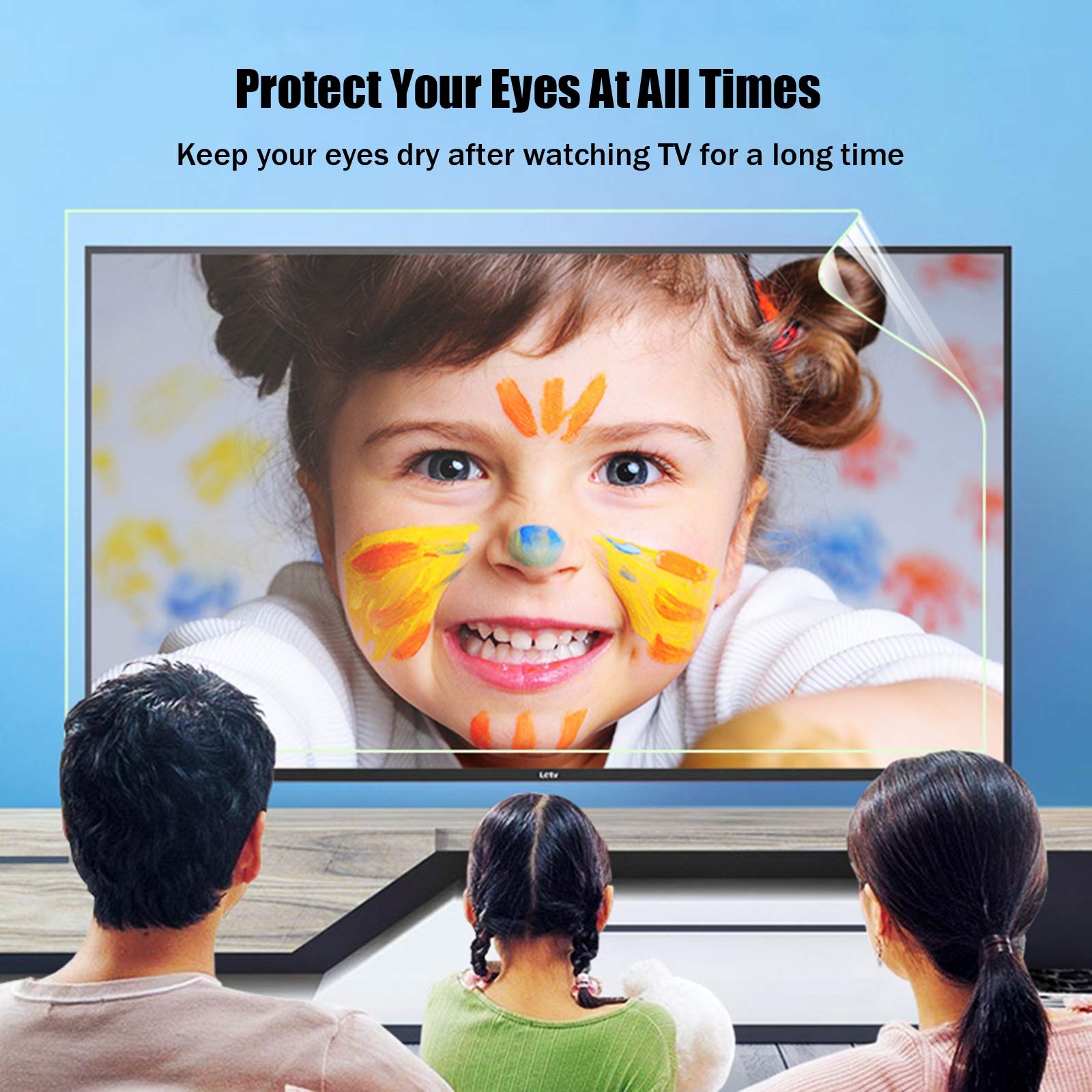 Anti Riflesso Protezione per Schermo TV per TV da 32-65 Pollici, Pellicola Anti Luce Blu Aiutarti A Dormire Meglio, per Sharp, Sony, Samsung, Hisense, LG Etc,32"(698 * 392)