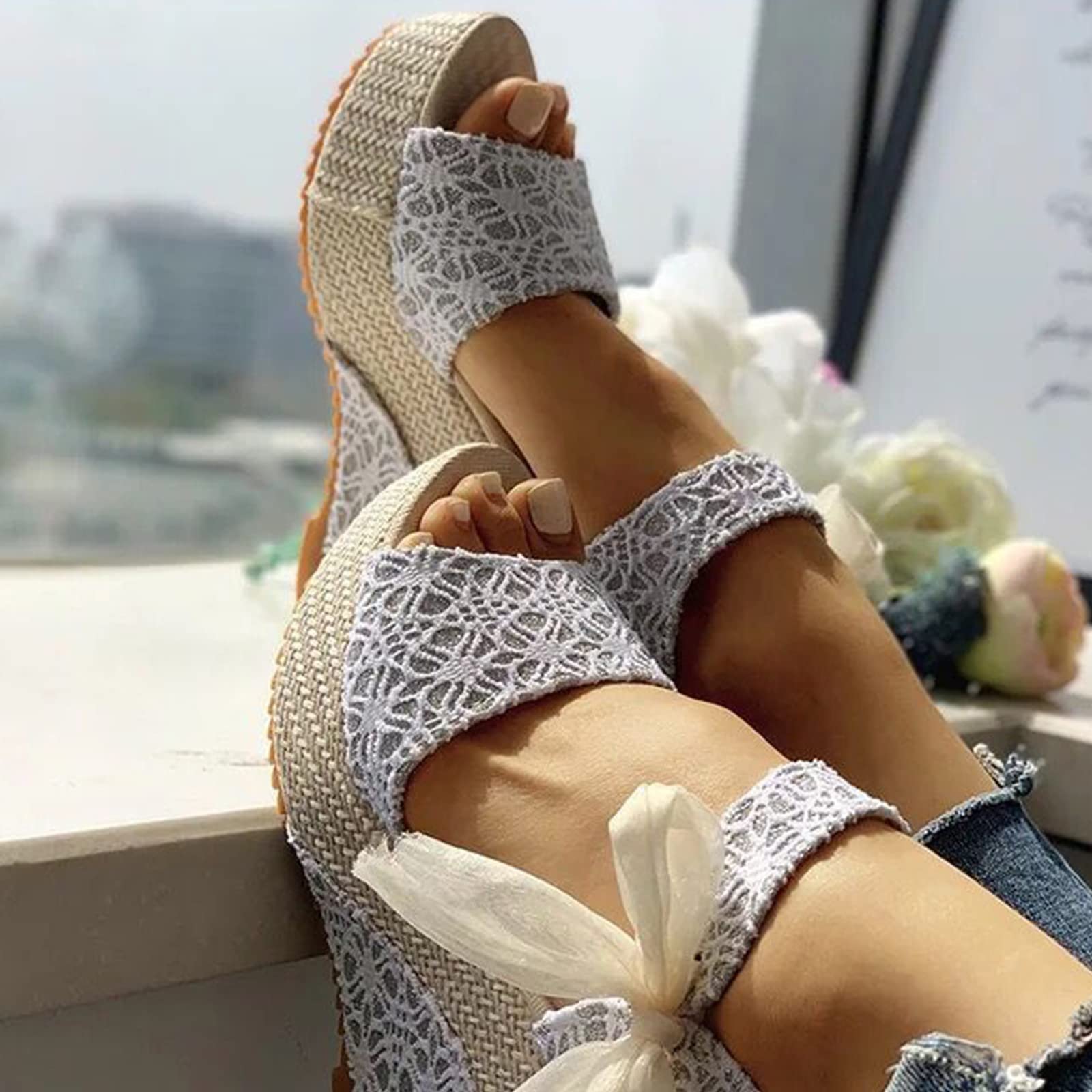MJGkhiy Scarpe Estive Donna SandaliSandali Gladiatore Donna Alti Bassi