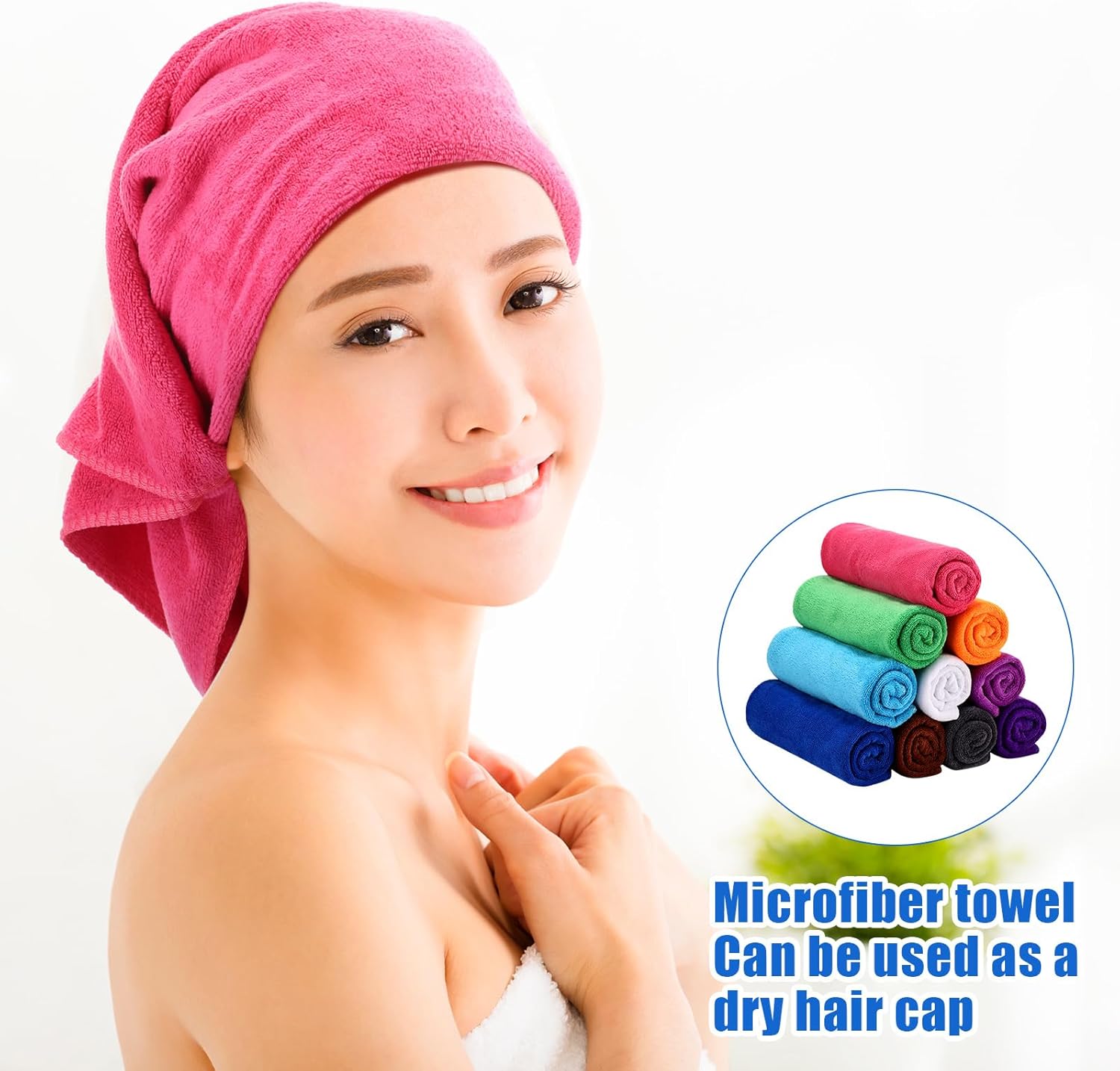 Kinlop 50 Pieces 30 x 14 Inch Large Bleach Proof Microfiber Salon Hair Towels Bulk Bleach Resistant Absorbent Hair Drying Stylist Towel for Hand Salon Spa Home Gym Yoga Bath Estheticians, 10 Colors