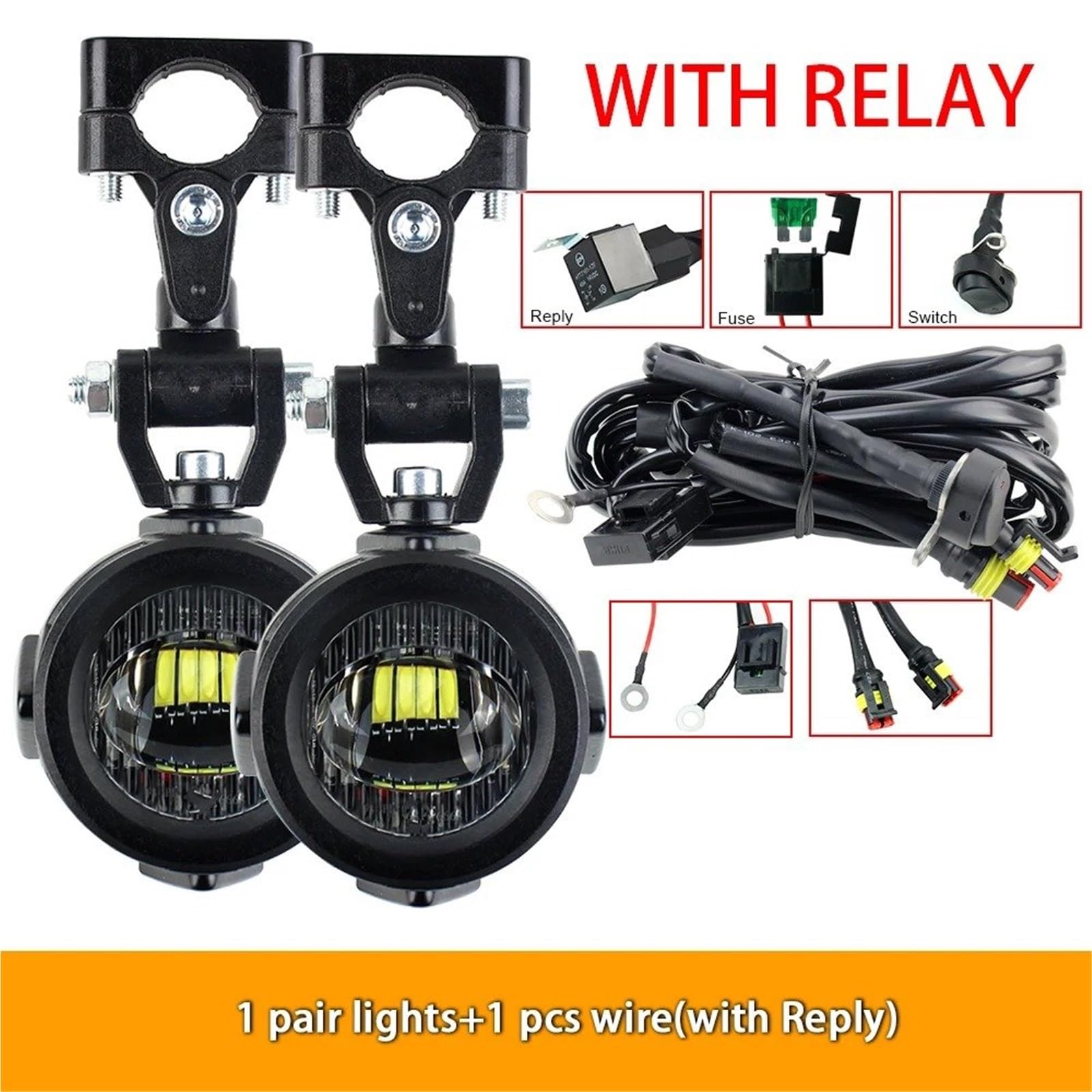 Moto Fari Stradali Spot Light Beam Per CB500X CB500F R1200GS F800GS F700GS F650 K1600 Fendinebbia Per Moto, Luce Ausiliaria A LED Da 40 W 6000 K