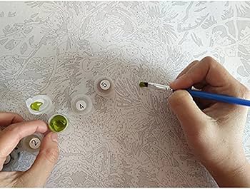 Amazon | LovetheFamily しっぽの短いヘラジカと大河 数字油絵 数字