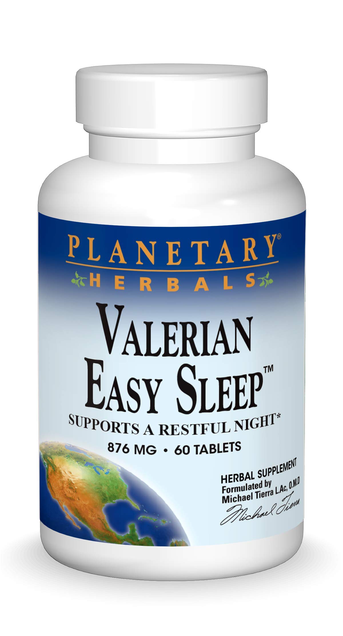 Planetary Herbals Valerian Easy Sleep Tablets, 60 Count