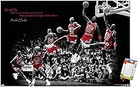 Vista 1 de Trends International Michael Jordan - Fly Wall Poster, 22.375" x 34", Poster & Mount Bundle