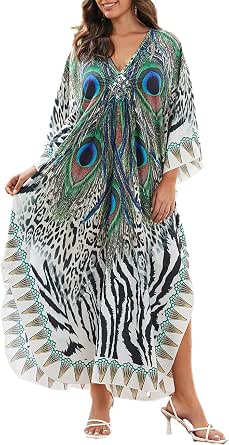 Shibori Black Kaftan Maxi Dress – Summer Beach Bikini Coverup, Plus Size, Indian Cotton