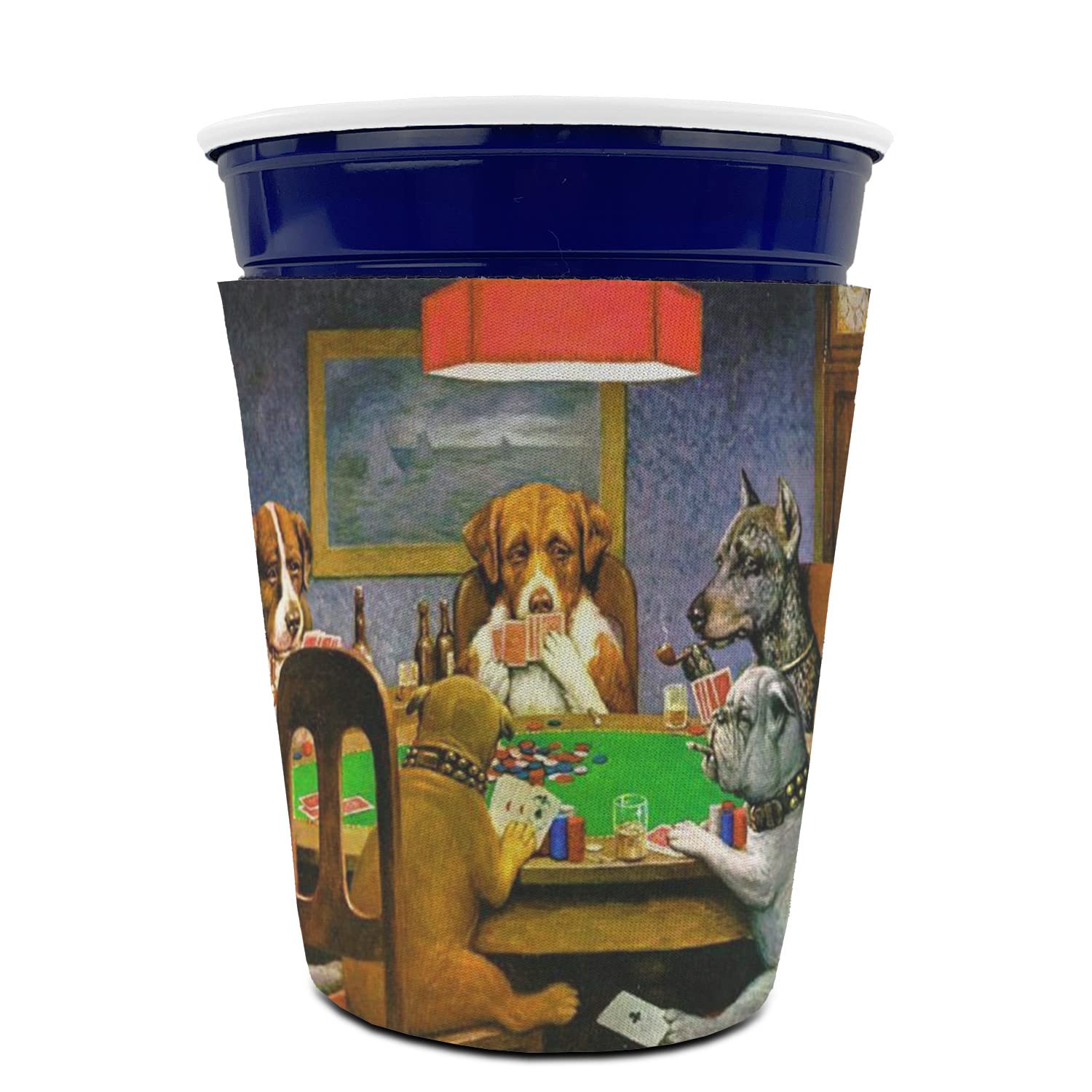 Dogs Playing Poker by C.M.Coolidge Party Cup Sleeve - without bottom