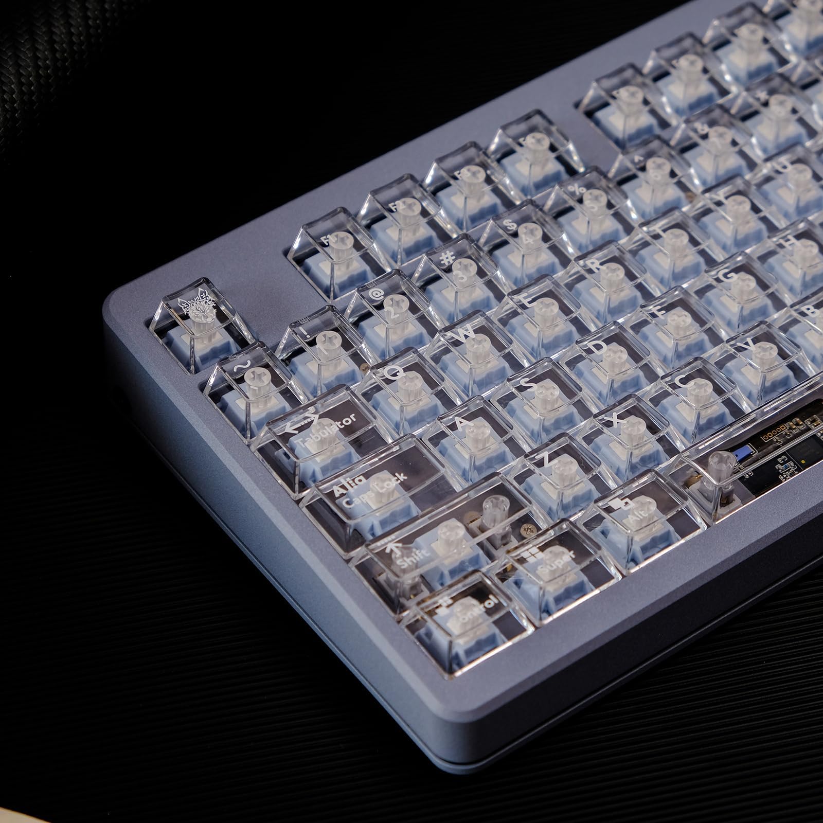 114 Keys Clear Keycaps PC Cherry Profile Transparent Keycap Set Fit for 60% 65% 75% 95% Cherry Mx Switches Mechanical Keyboard