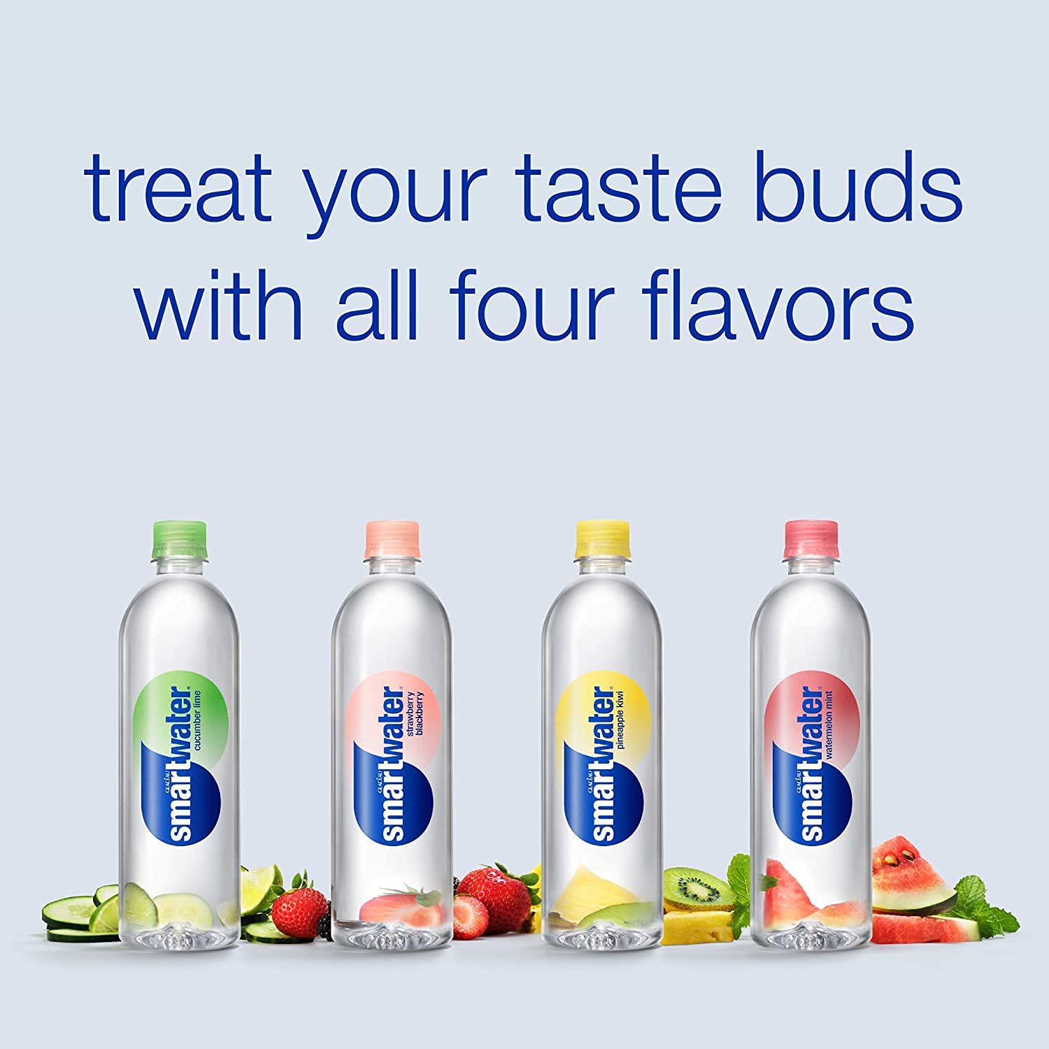 Smartwater+ Flavored Drinking Water - Variety Pack | Glacéau Smart Water - Renew, Clarity, Tranquility | Zero Sugar, Electrolytes. 23.7 Fl Oz Bottles | Pack of 12 : Grocery & Gourmet Food