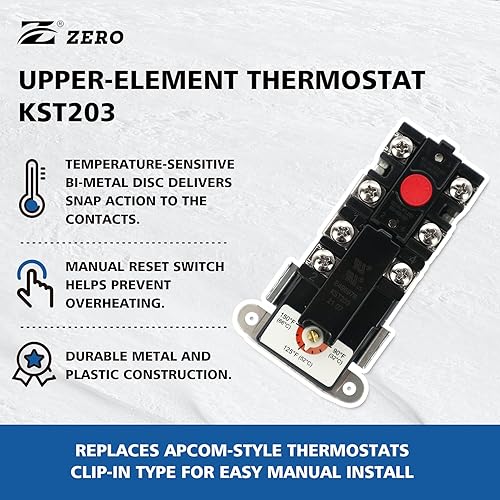 Miniatura 3 de Z Termostato inferior ero KST200 y termostato superior KST203, compatible con Tod y Apcom, adecuado para la mayoría de calentadores de agua
