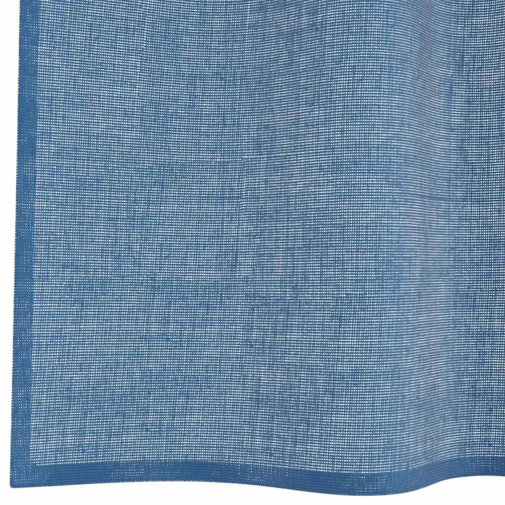 Zasłony z woalu, ze szlufkami, 2 sztuki, królewski błękit, 140 x 225 cm, poliestrowa dekoracja okienna, ochrona przed słońcem, do salonu, sypialni, na balkon
