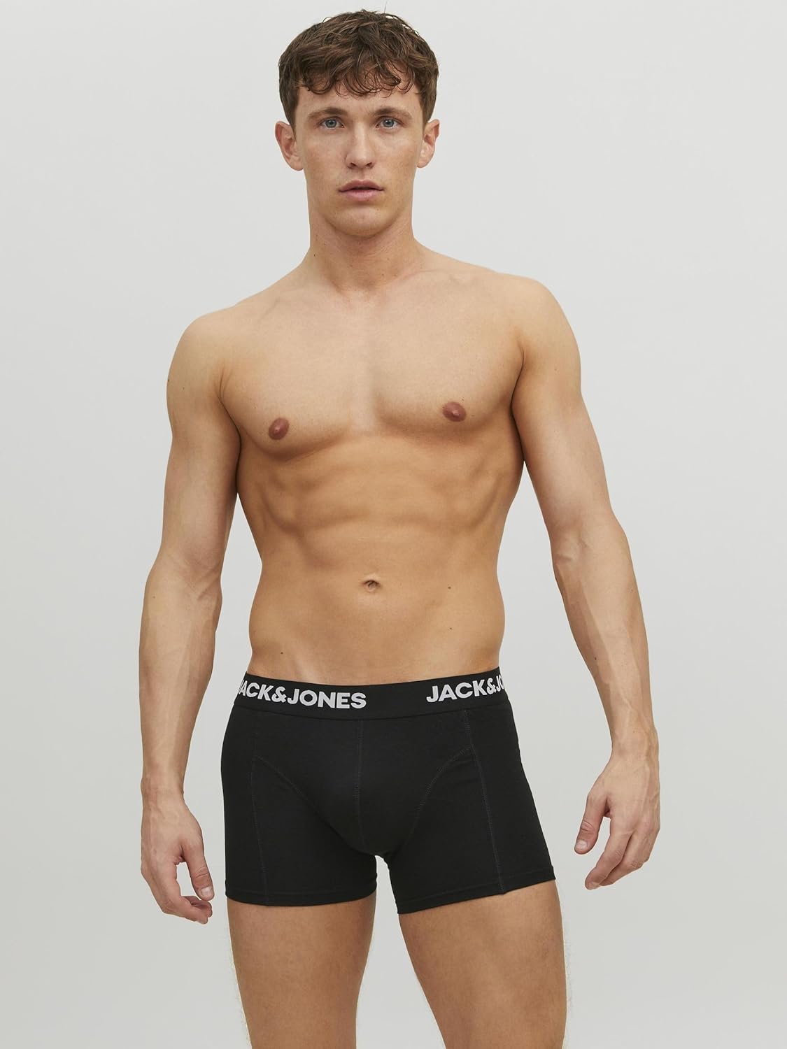 Jack & Jones Mens 12142342 Jachuey Trunks Pack of 5 Black