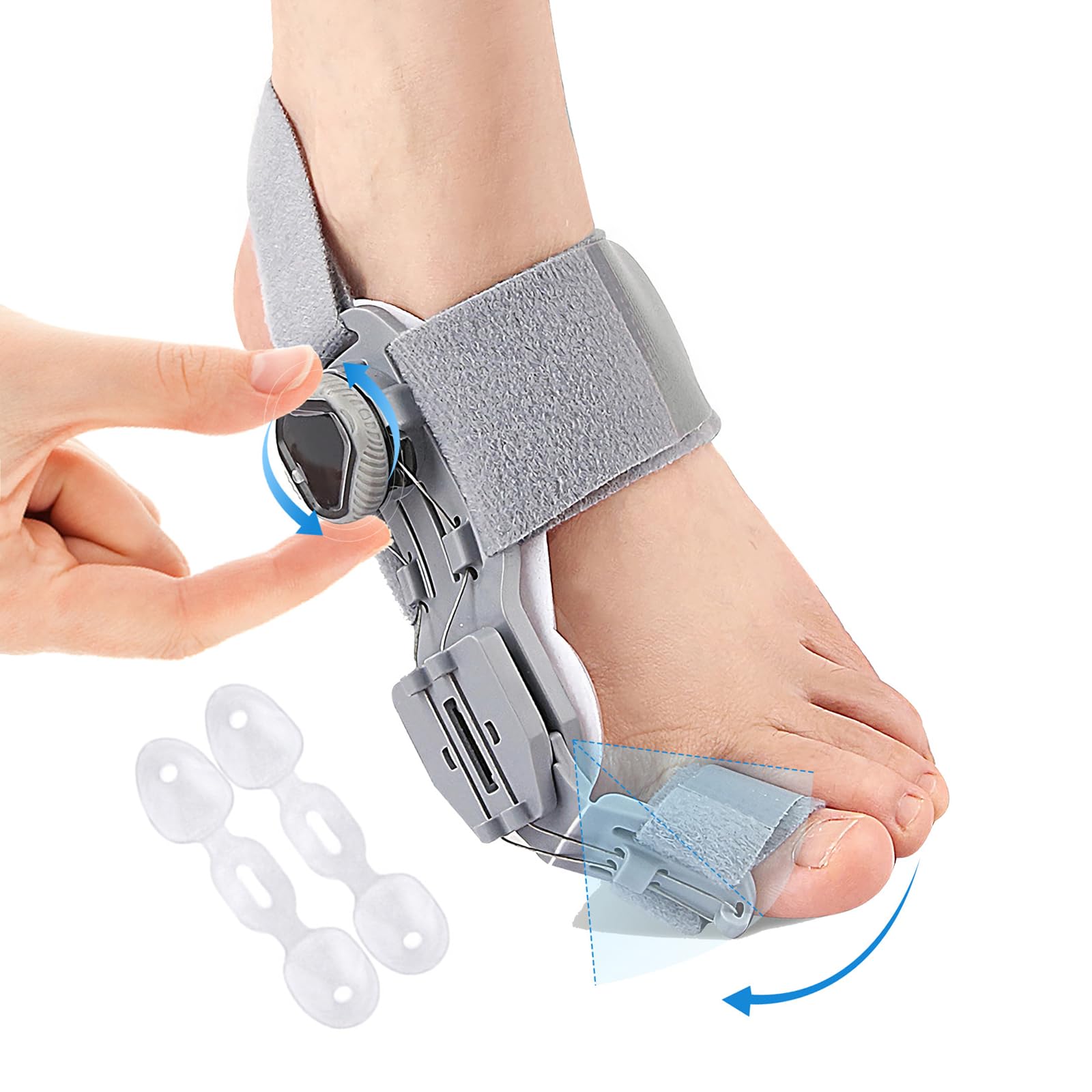 Photo 1 of Pwithze Bunion Corrector for Women & Men, Adjustable Big Toe Straightener Splint with Non-Slip Silicone Pad, Orthopedic Brace for Pain Relief & Bunion Correction, Fits Left & Right Foot (2)